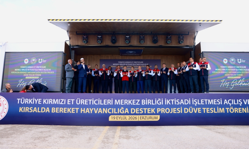 Erzurum Aziziye'de Türkiye Kırmızı Et Üreticileri Merkez Birliği Hayvancılık İşletmemizin Açılış Töreni